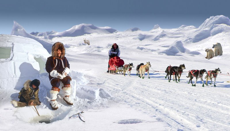 arctic eskimos backdrop